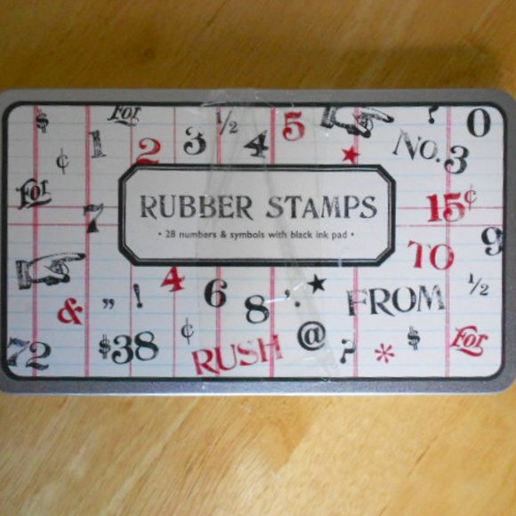 Cavallini & Co. Other - Rubber Stamps Numbers & Symbols w/ Ink Pad